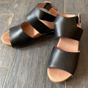 Dansko Black Leather Sandals